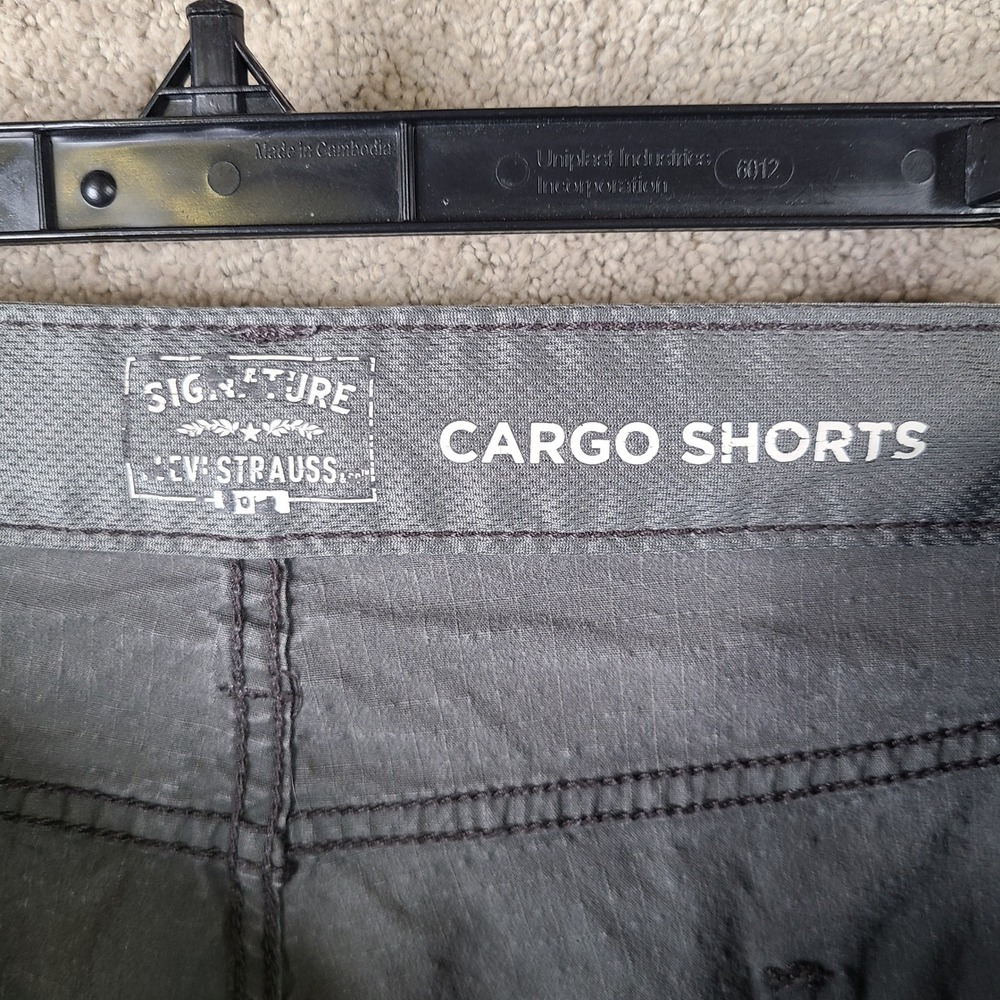 Levis Shorts Mens 44 Gray Cargo Ripstop‎ Signature Gold Cotton Blend Casual - Picture 8 of 11